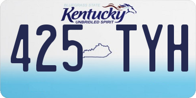 KY license plate 425TYH