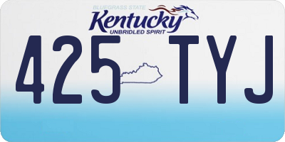 KY license plate 425TYJ