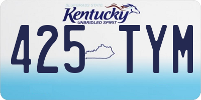 KY license plate 425TYM