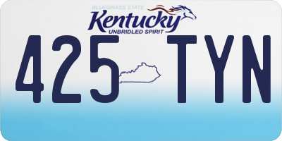 KY license plate 425TYN