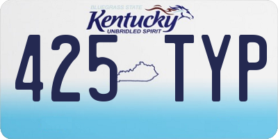 KY license plate 425TYP
