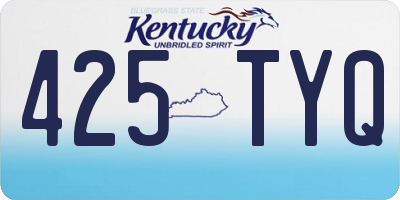 KY license plate 425TYQ
