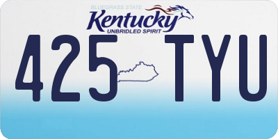 KY license plate 425TYU