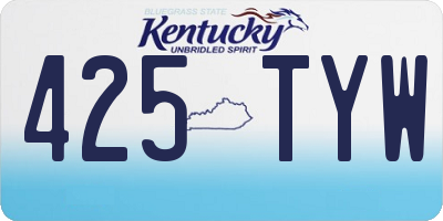 KY license plate 425TYW