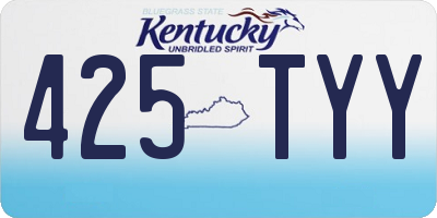 KY license plate 425TYY