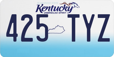 KY license plate 425TYZ