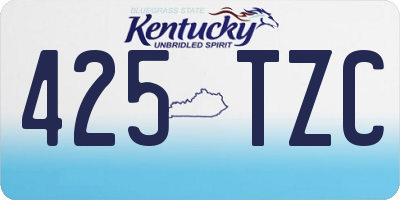 KY license plate 425TZC
