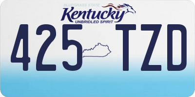 KY license plate 425TZD
