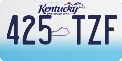 KY license plate 425TZF