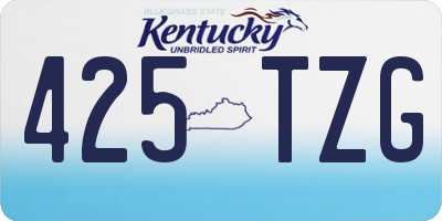 KY license plate 425TZG