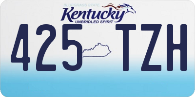 KY license plate 425TZH