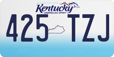 KY license plate 425TZJ