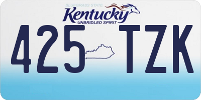 KY license plate 425TZK