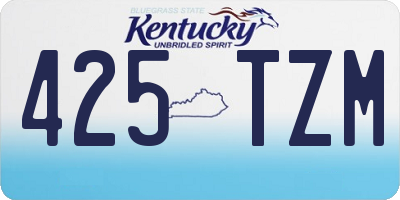 KY license plate 425TZM
