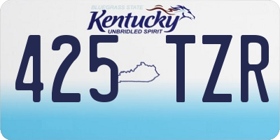 KY license plate 425TZR