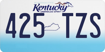 KY license plate 425TZS