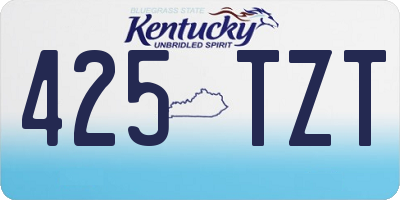 KY license plate 425TZT