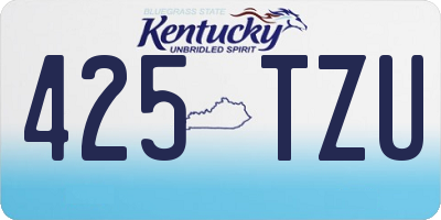KY license plate 425TZU