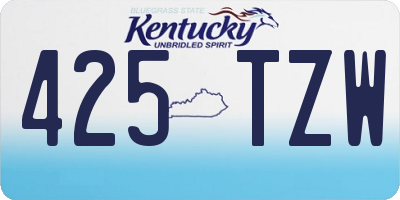 KY license plate 425TZW