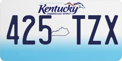 KY license plate 425TZX