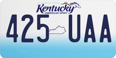 KY license plate 425UAA