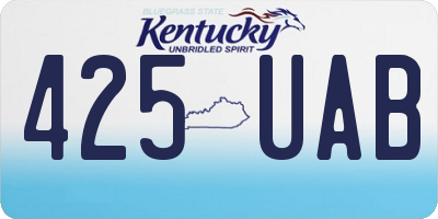 KY license plate 425UAB