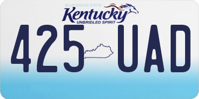 KY license plate 425UAD