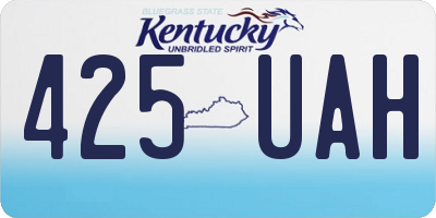 KY license plate 425UAH