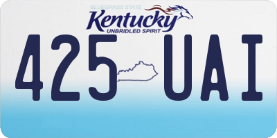 KY license plate 425UAI