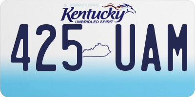 KY license plate 425UAM