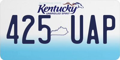 KY license plate 425UAP