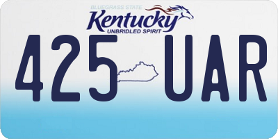 KY license plate 425UAR