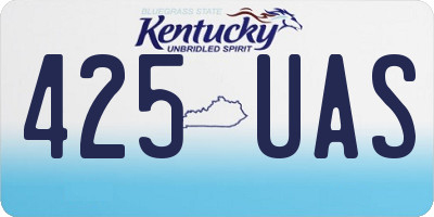 KY license plate 425UAS