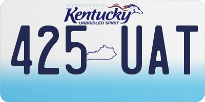 KY license plate 425UAT