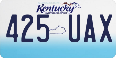 KY license plate 425UAX