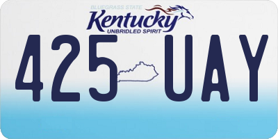 KY license plate 425UAY