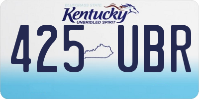 KY license plate 425UBR