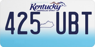 KY license plate 425UBT