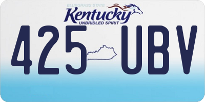 KY license plate 425UBV