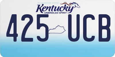 KY license plate 425UCB
