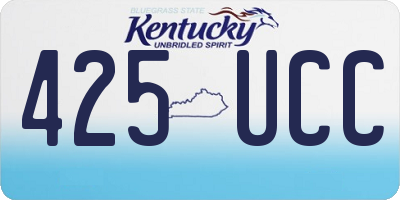 KY license plate 425UCC