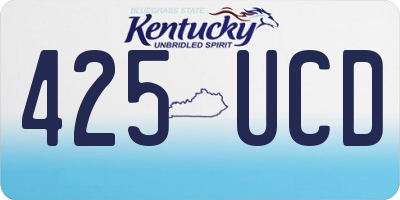 KY license plate 425UCD
