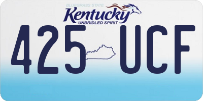 KY license plate 425UCF