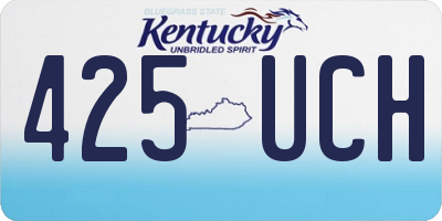 KY license plate 425UCH