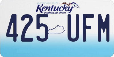 KY license plate 425UFM