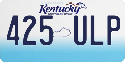 KY license plate 425ULP