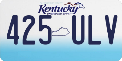 KY license plate 425ULV