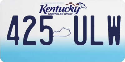 KY license plate 425ULW