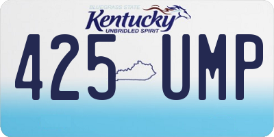 KY license plate 425UMP