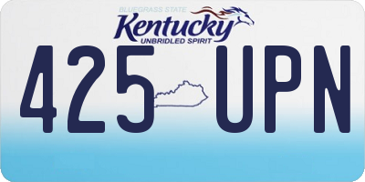 KY license plate 425UPN